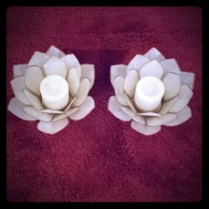 Lotus blossom candle holders